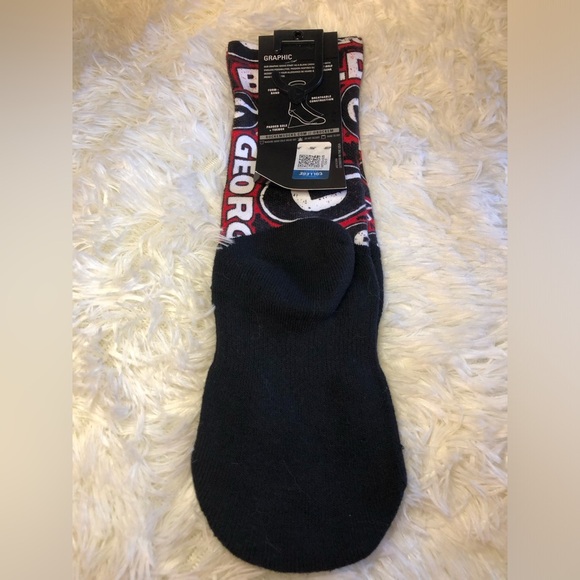 Georgia Bulldogs Socks - Red and Black NWT - Picture 5 of 11